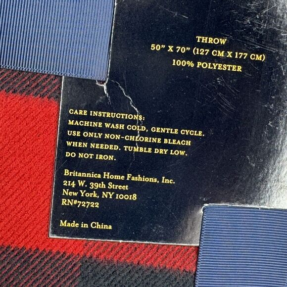 Pendleton Home Collection Rob Roy Luxe Throw Blanket 50 x 70 Red Black Plaid NEW - Picture 9 of 9